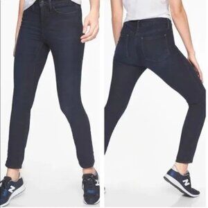 ATHLETA Sculptek Skinny Overdye Dark Wash Stretch Blue Jeans Womens 4